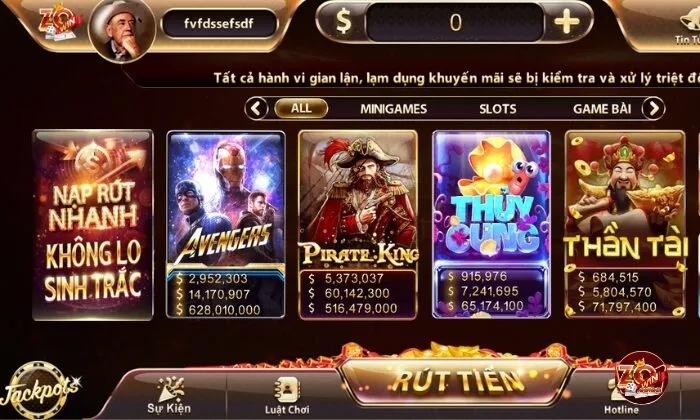 Cách truy cập slot game Avengers Zowin