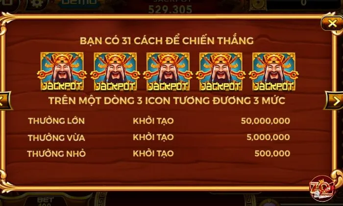 Các bước tham gia chơi game Thần Tài Zowin