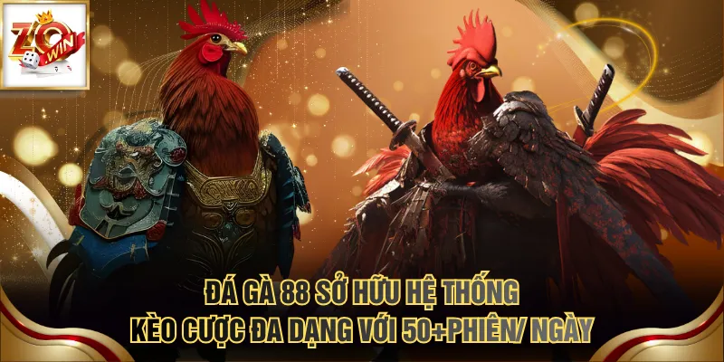 Sảnh Đá Gà 88 & Những Loại Hình Đặt Cược Trực Tuyến Nổi Bật 3 Đá gà 88 sở hữu hệ thống kèo cược đa dạng với 50+phiên/ ngày